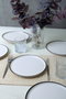 Hermia X00019020 Juego para Servir Tartas 6 Piezas 22 cm Gres Blanco Mate
